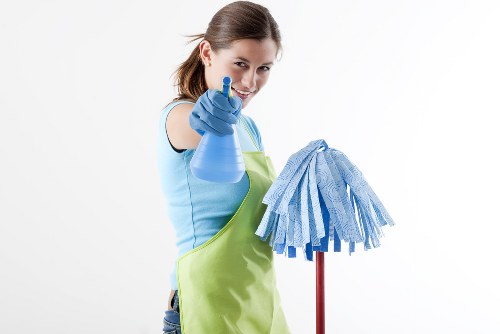 Carpet cleaning team focusing on recycling and sustainability in West Green