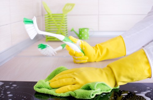 West Green Carpet Cleaners team following safe working practices