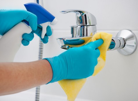 Professional carpet cleaning equipment in use indoors
